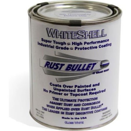 RUST BULLET LLC Rust Bullet WhiteShell Protective Coating and Topcoat Pint Can WSP